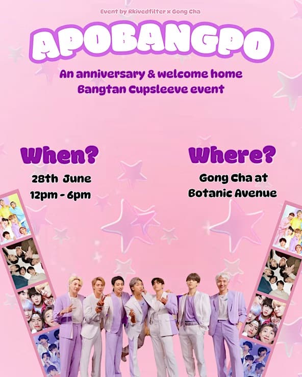 Apobangpo | Welcome back BTS Cupsleeve event - Image 1