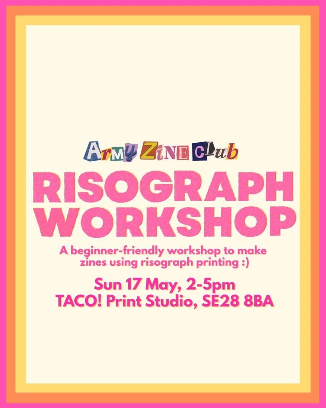 Army Zine Club Risograph Workshop