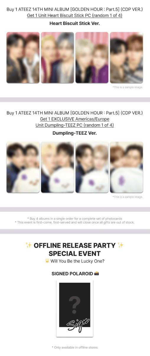 ATEEZ GOLDEN HOUR : Part.5 CDP Ver. POB Event - Image 2