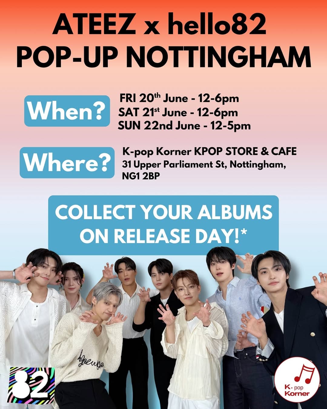 ATEEZ x hello82 OFFICIAL POP-UP & CUPSLEEVE EVENT - Image 2