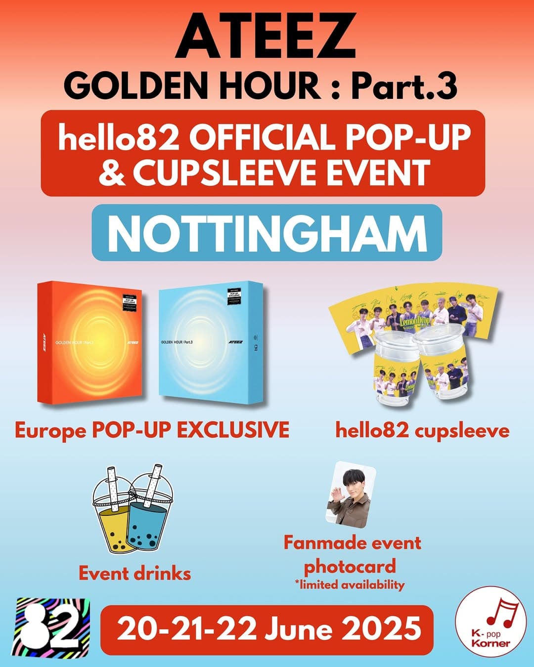ATEEZ x hello82 OFFICIAL POP-UP & CUPSLEEVE EVENT - Image 1