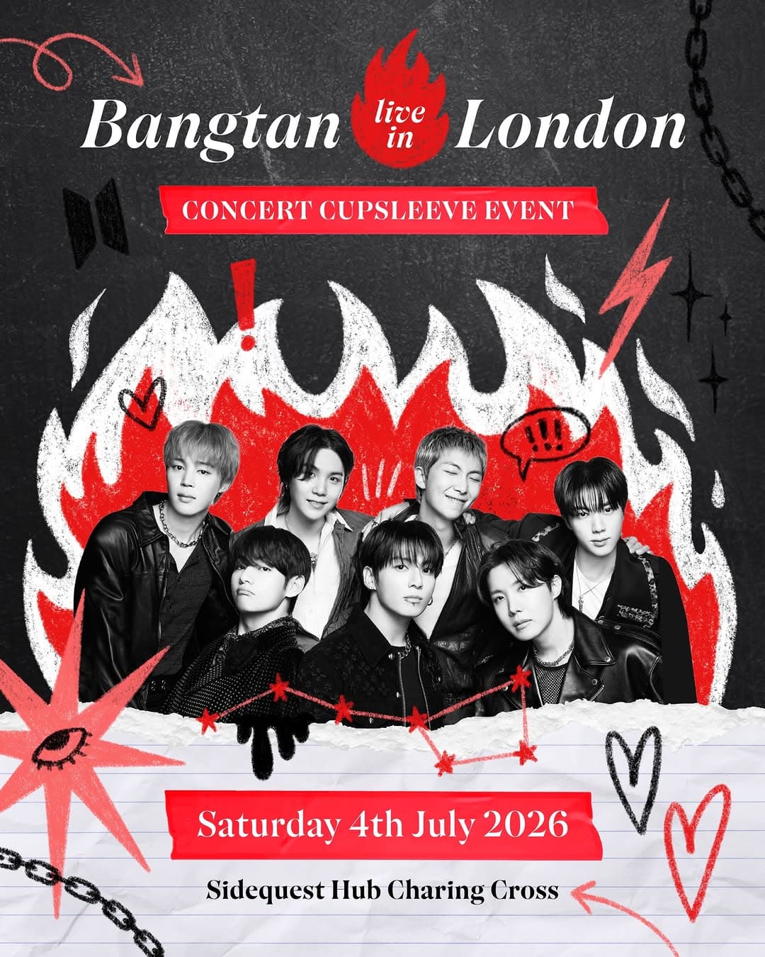 Bangtan live in London Concert Cupsleeve Event