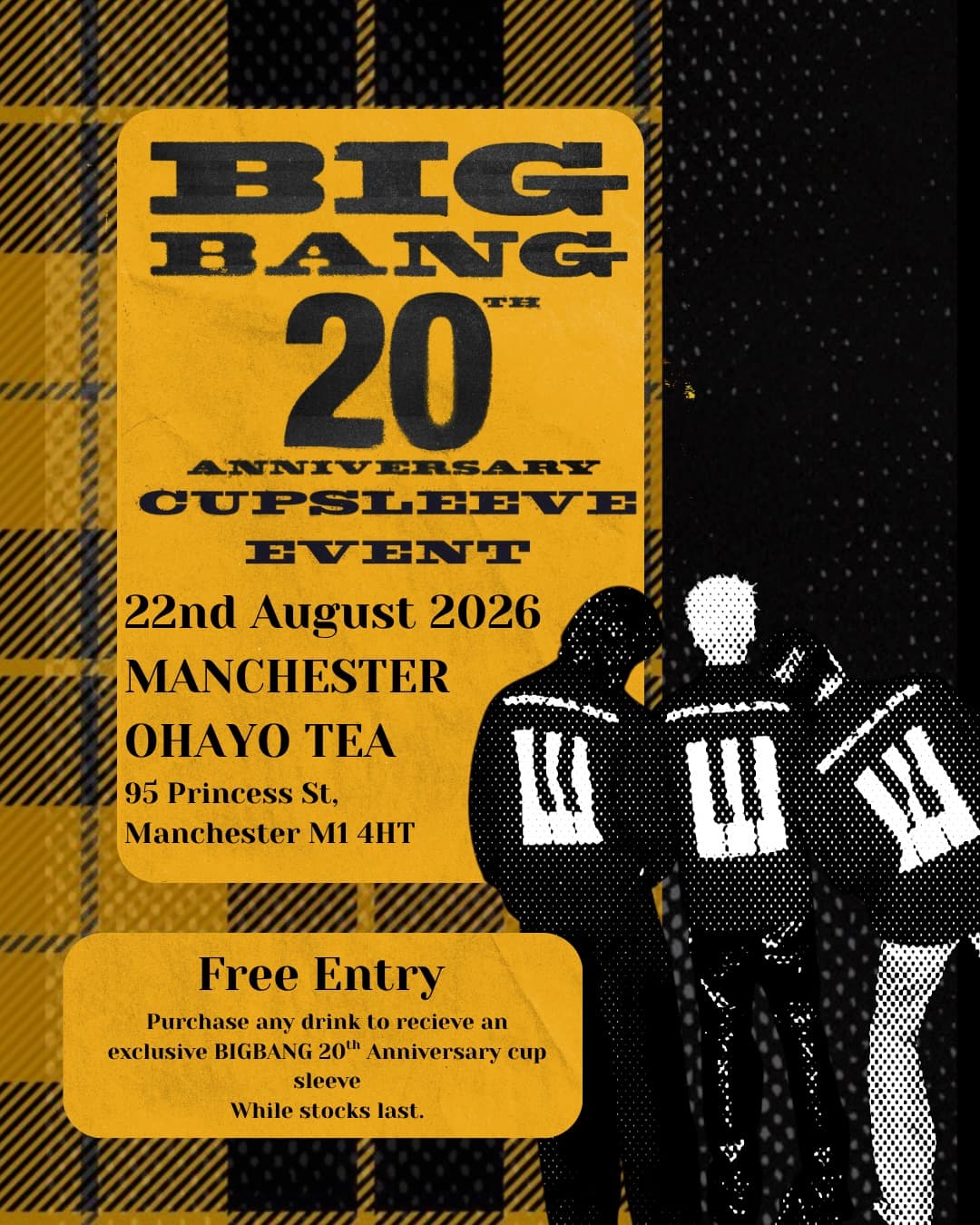 BIGBANG 20th Anniversary Cupsleeve MANCHESTER - Image 2