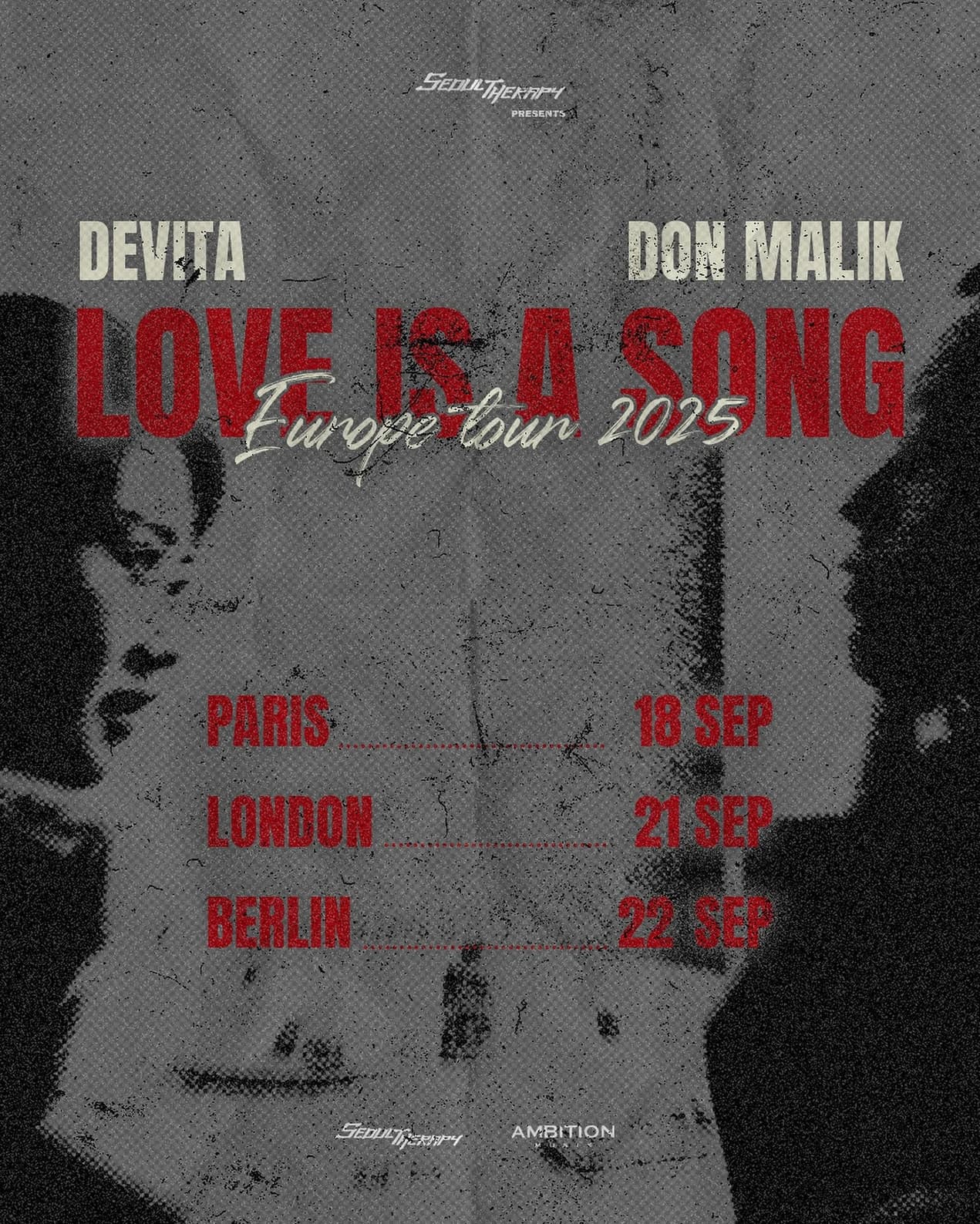 DeVita and DON MALIK - LOVE IS A SONG Europe Tour 2025 - Cover image