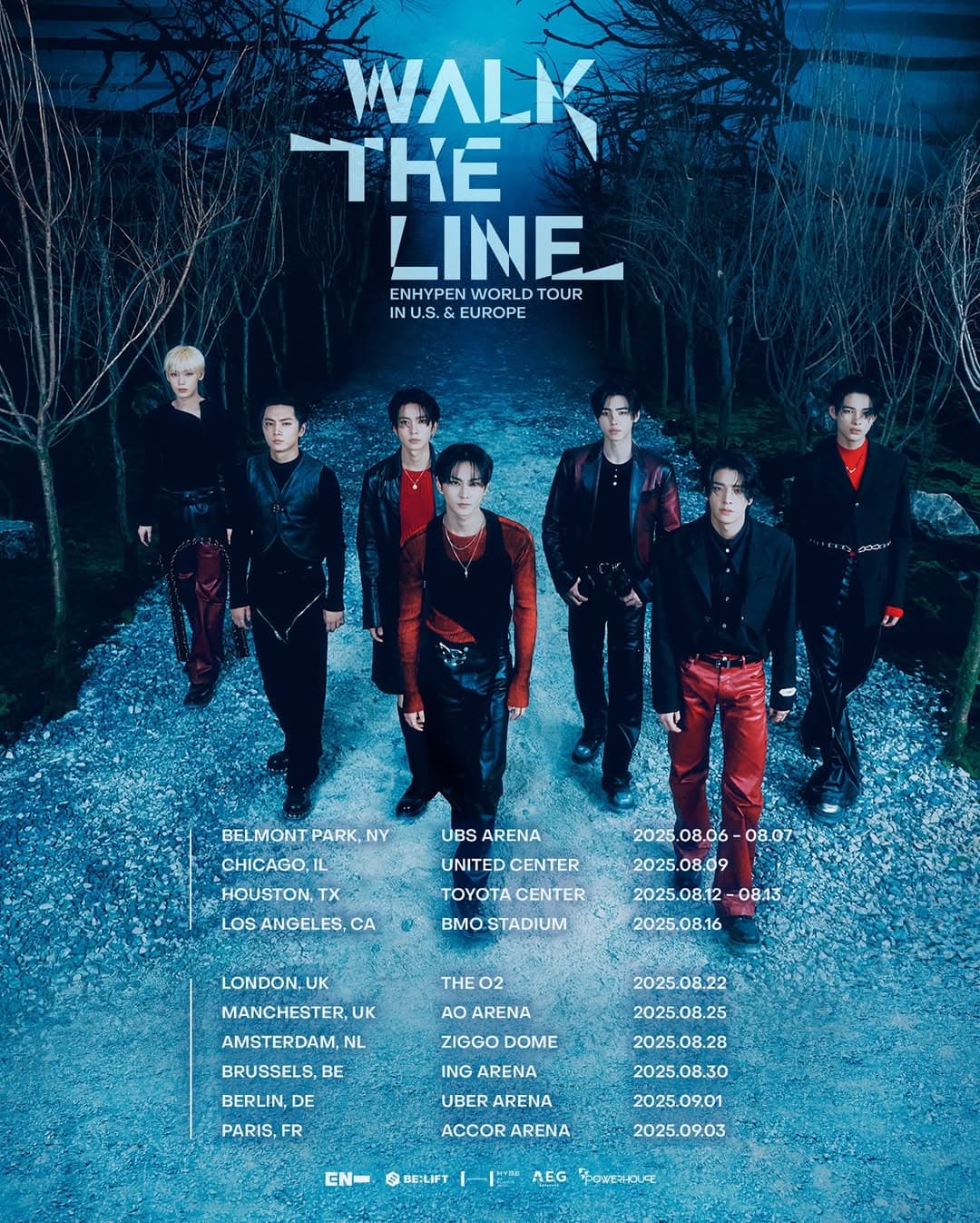 ENHYPEN World Tour 'Walk The Line" in Europe - Cover image