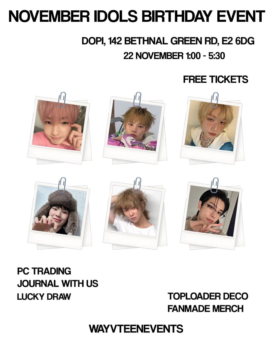NOVEMBER IDOLS BIRTHDAY EVENT - Image 1