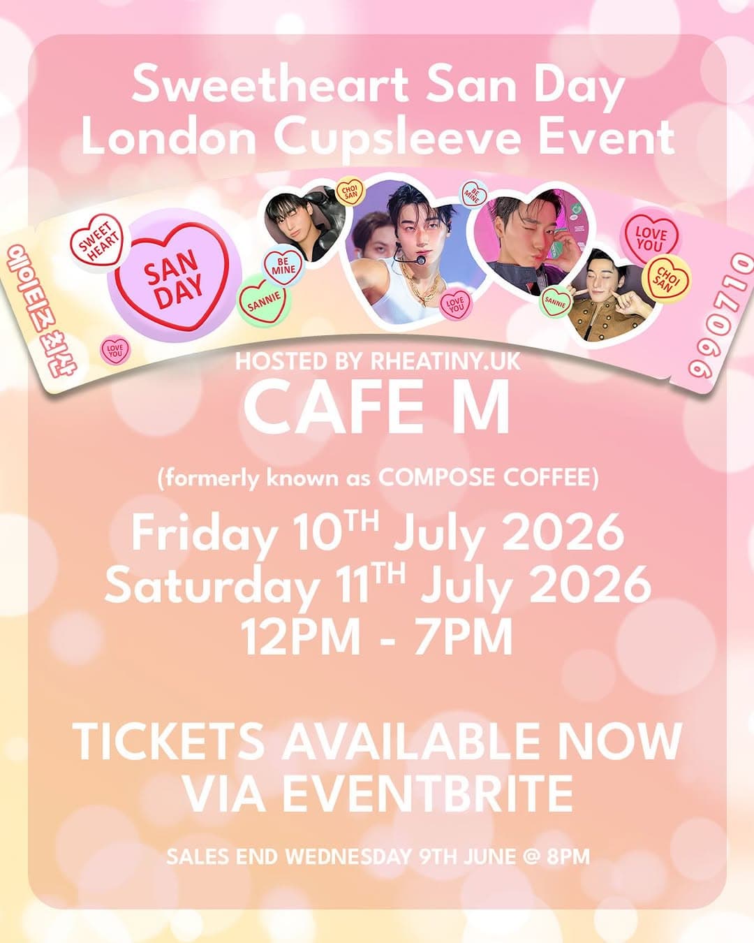Sweetheart San Day London Cupsleeve Event
