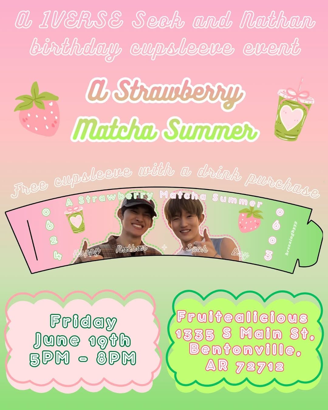 1VERSE Seok and Nathan Birthday Cupsleeve Event