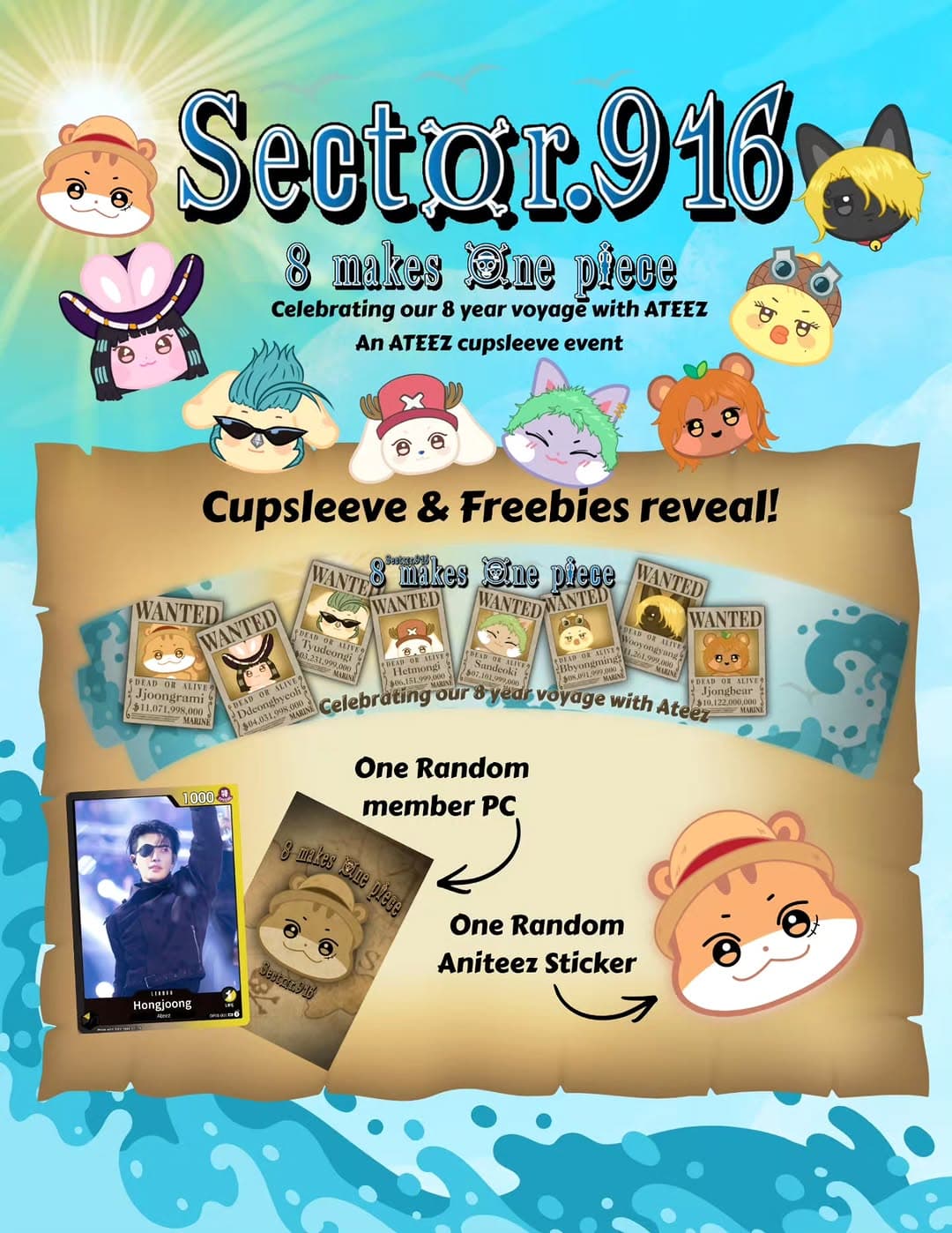 8 Makes One Piece: An ATEEZ Cupsleeve Event