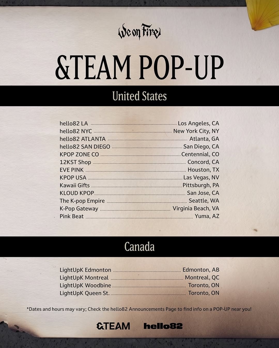andTEAM Comeback Pop-Up Event - Image 2