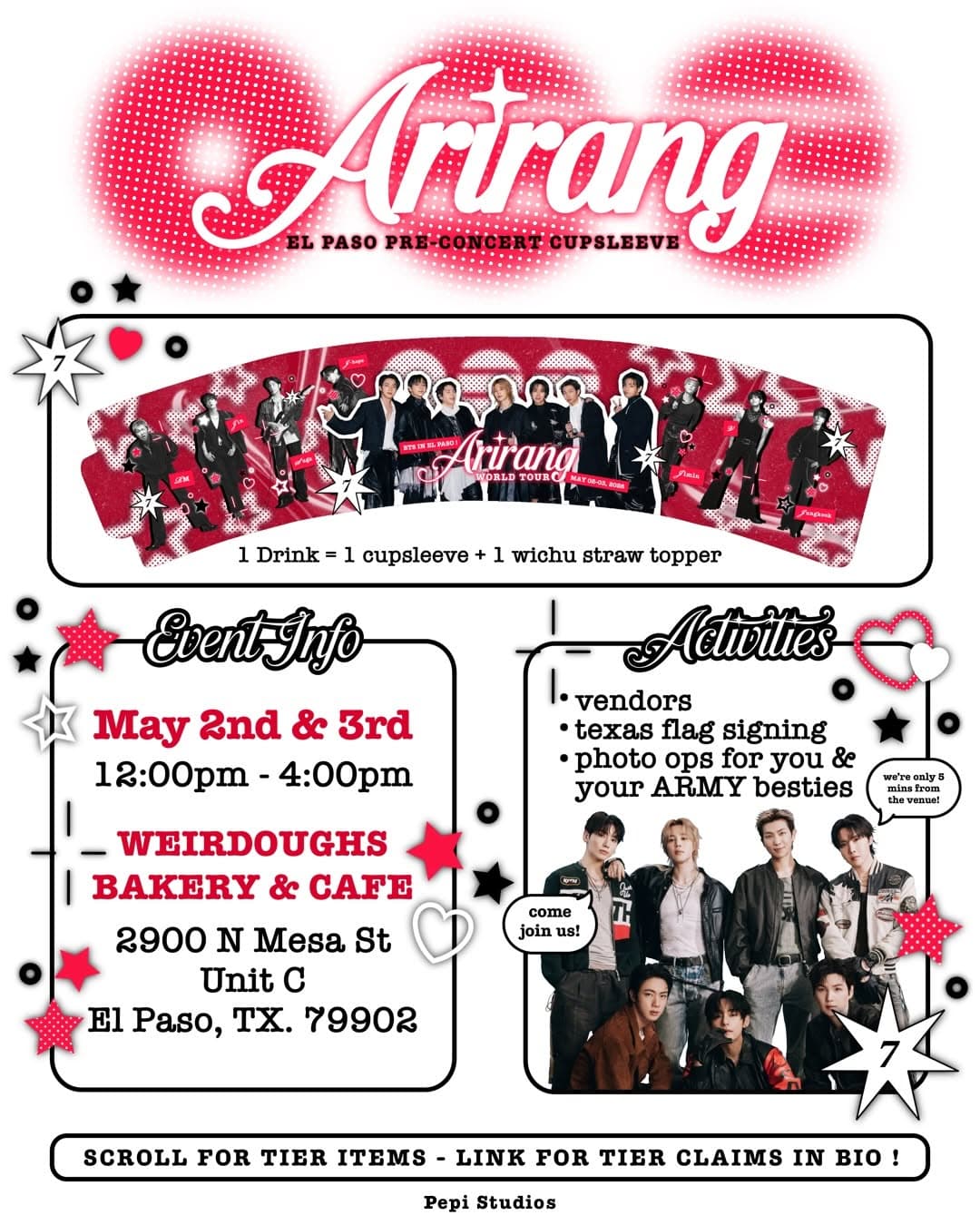 Arirang El Pase Pre-Concert Cupsleeve - Image 1