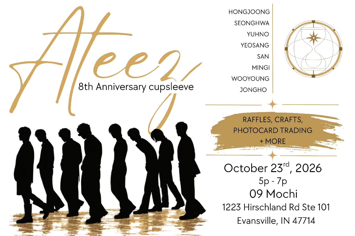 Ateez 8th Anniversary cupsleeve