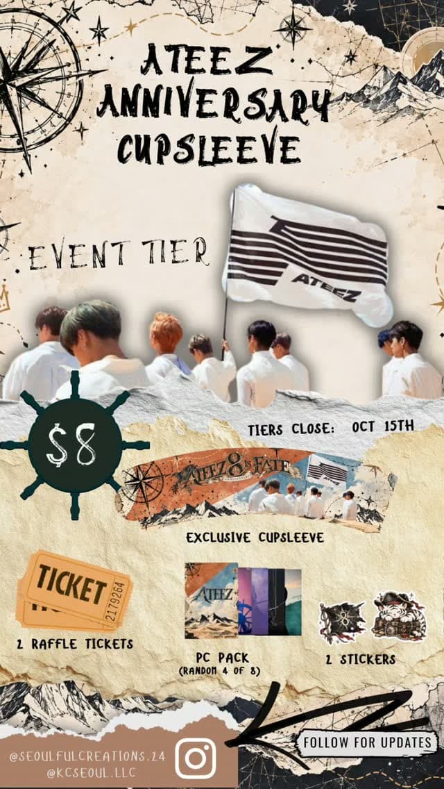 ATEEZ 8th Anniversary Cupsleeve - Image 1