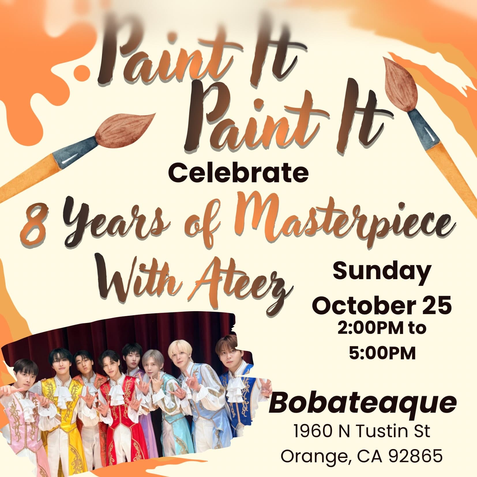 ATEEZ 8th Anniversary Paint and Sip