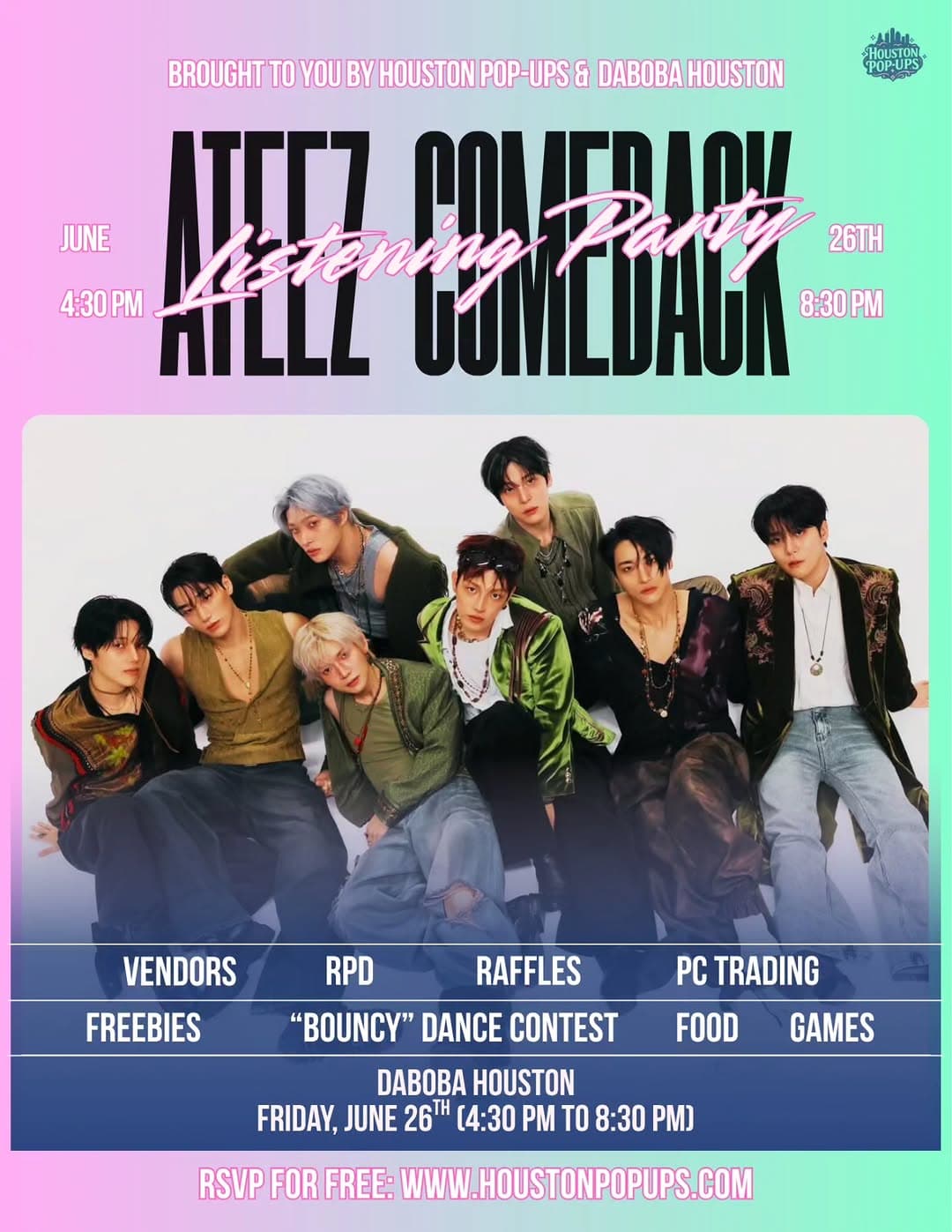 ATEEZ Fan Pop-Up + Listening Party K-Pop Fan Event