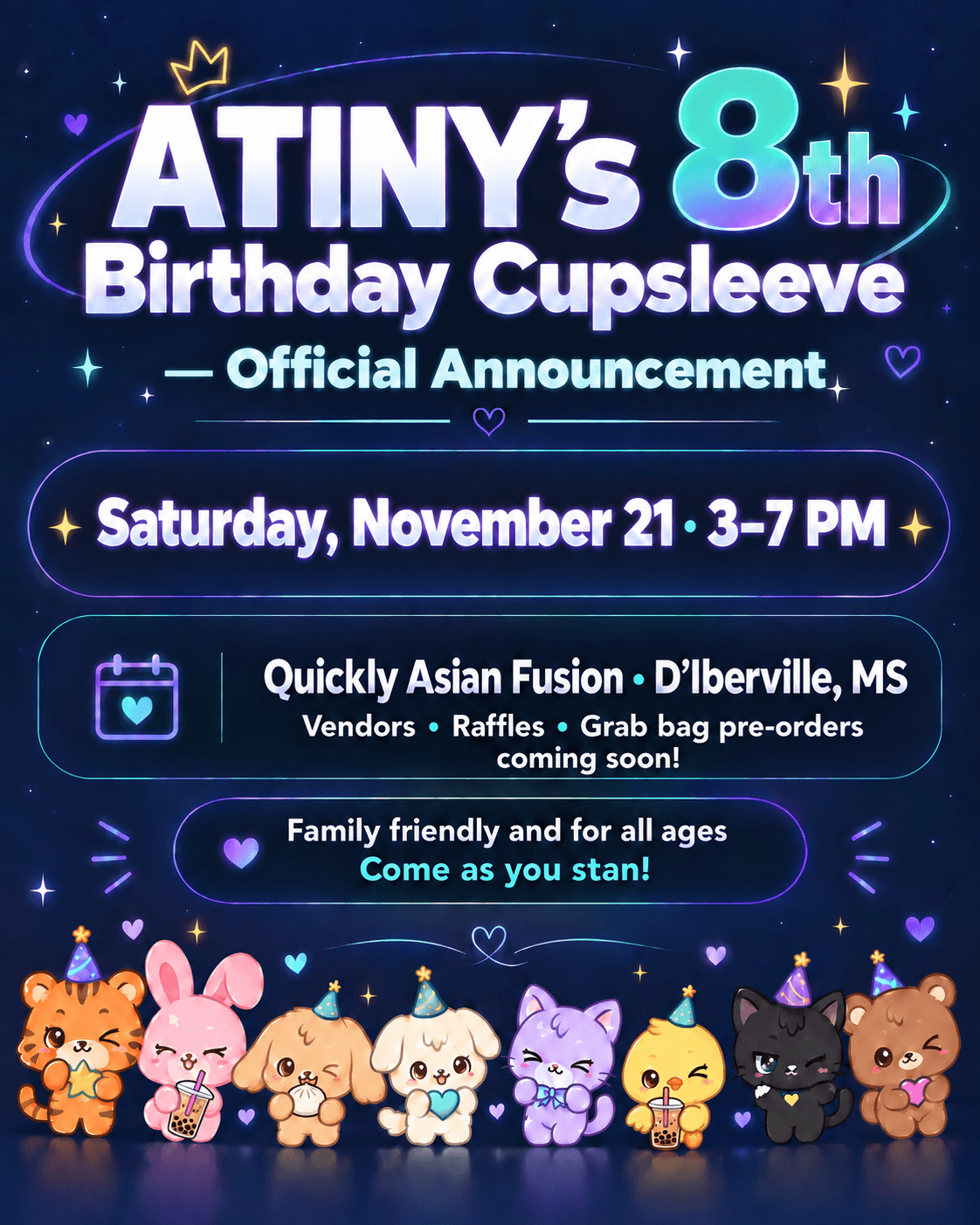 ATINY’s 8th Birthday Cupsleeve Event
