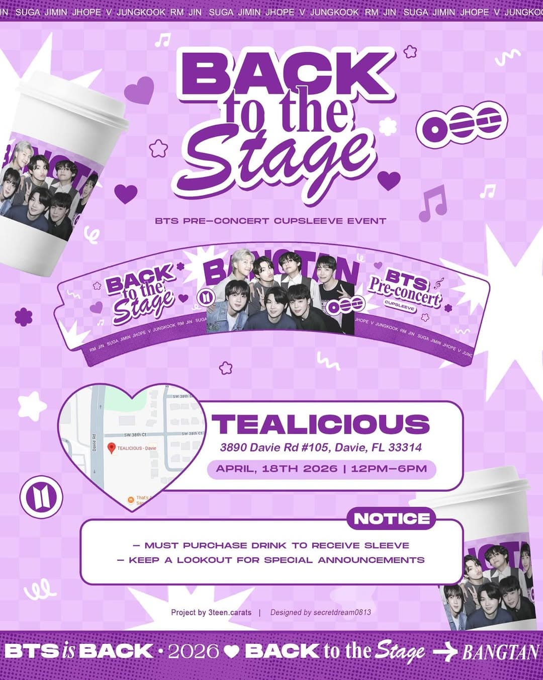 Back to the Stage - BTS Pre-Concert Cupsleeve Event - Image 1