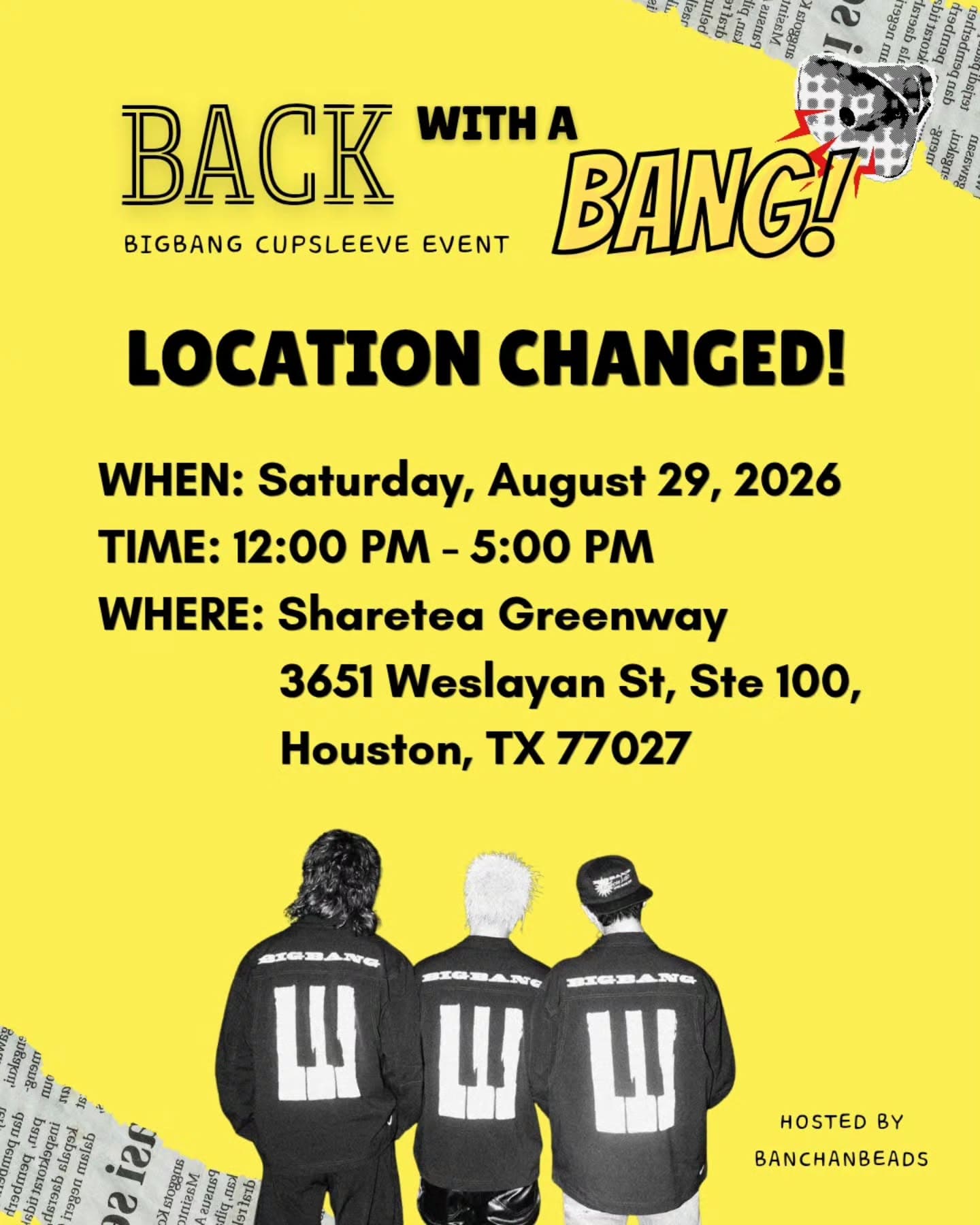 'BACK WITH A BANG' BIGBANG Cupsleeve Event