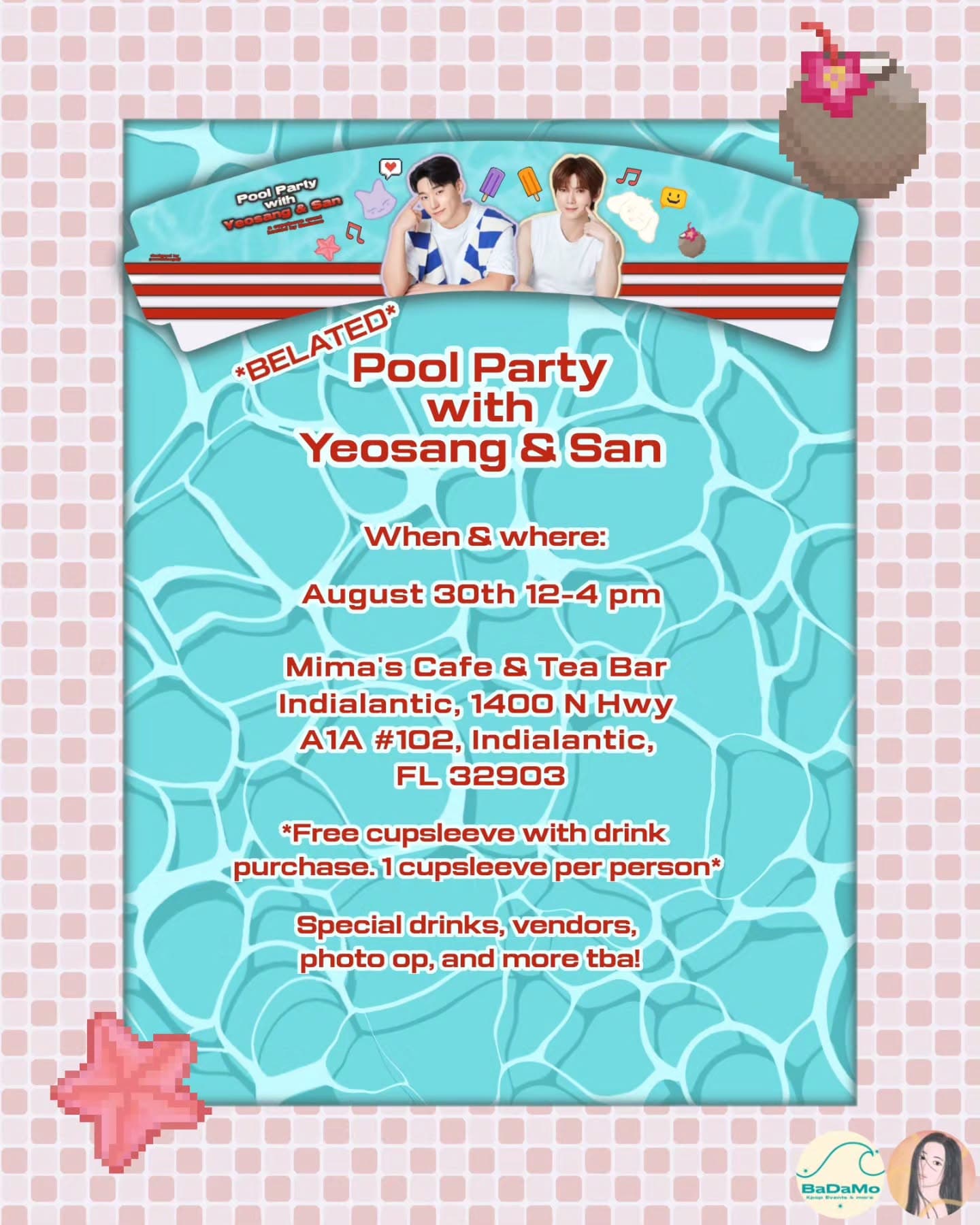 BaDaMo's Yeosang and San belated cupsleeve