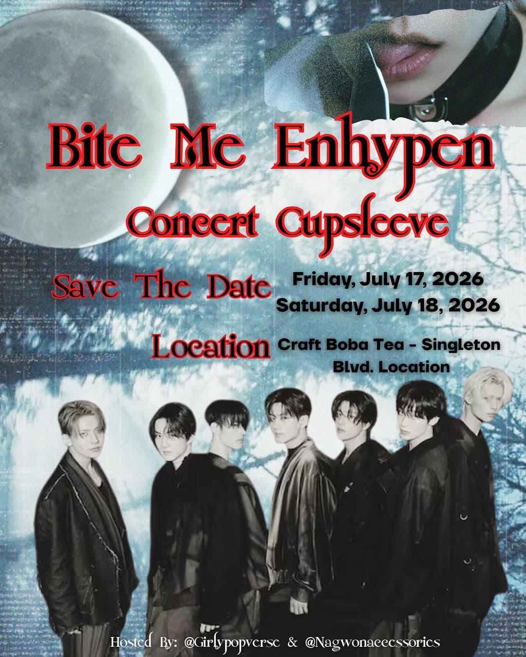 Bite Me Enhypen Concert Cupsleeve
