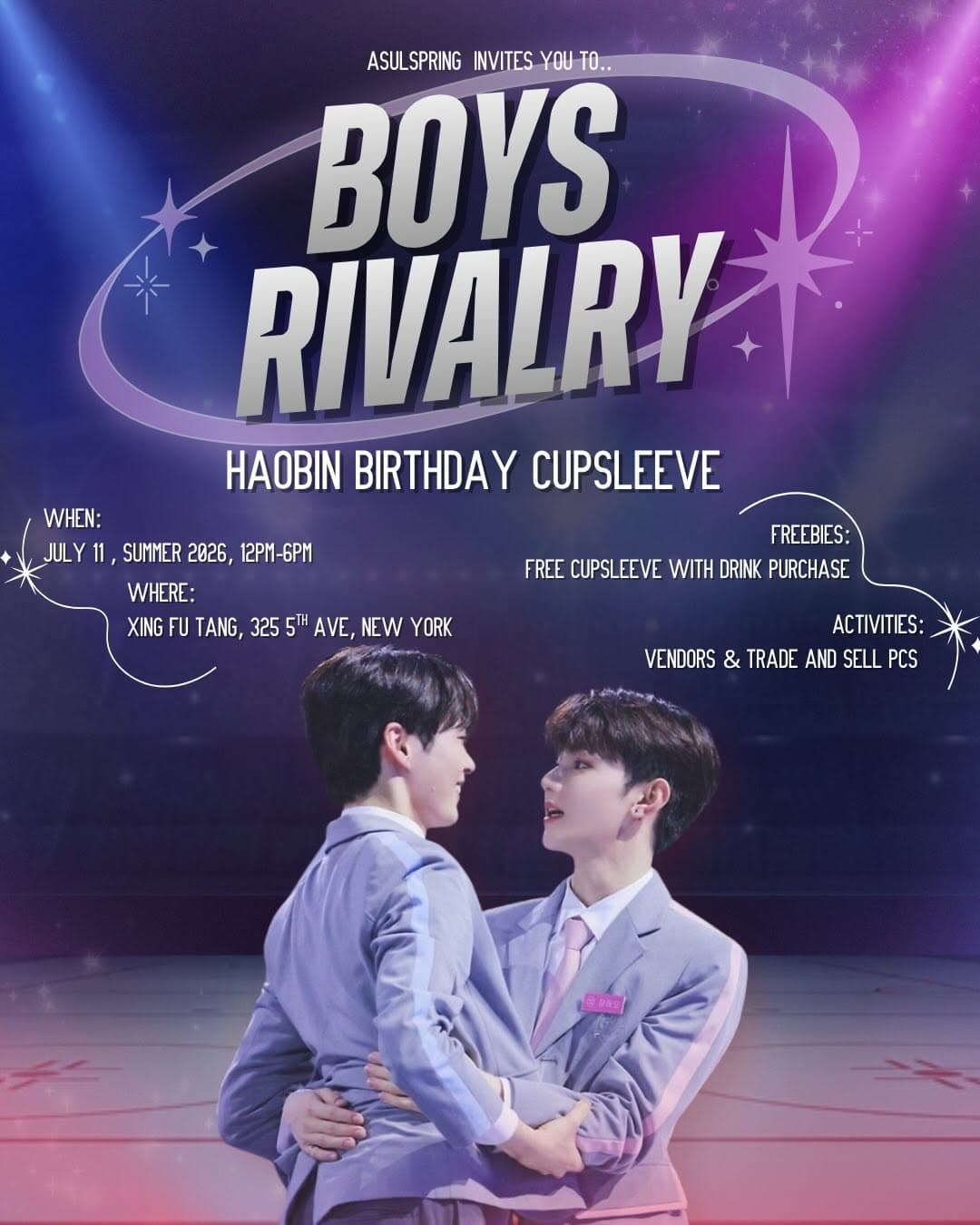 Boys Rivalry - Haobin Birthday Cupsleeve
