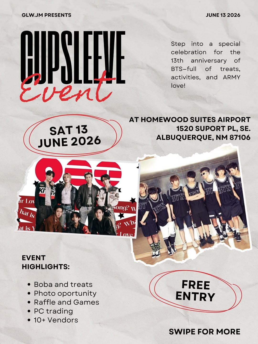 BTS 13th Anniversary Cupsleeve Event