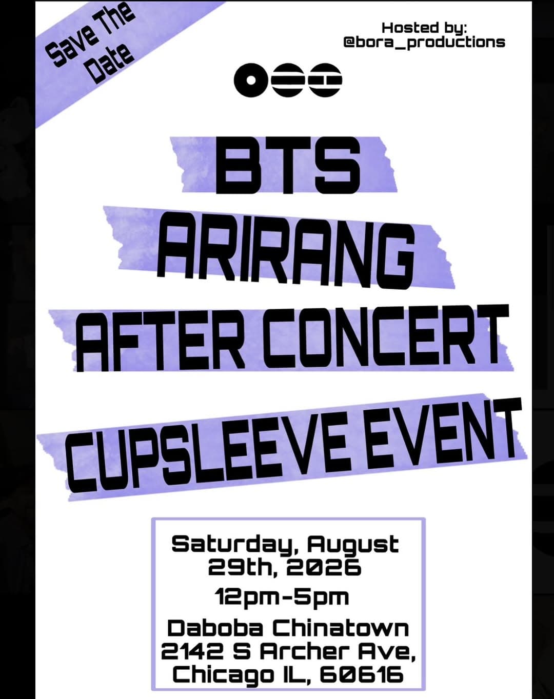 ARIRANG AFTER CONCERT CUPSLEEVE EVENT