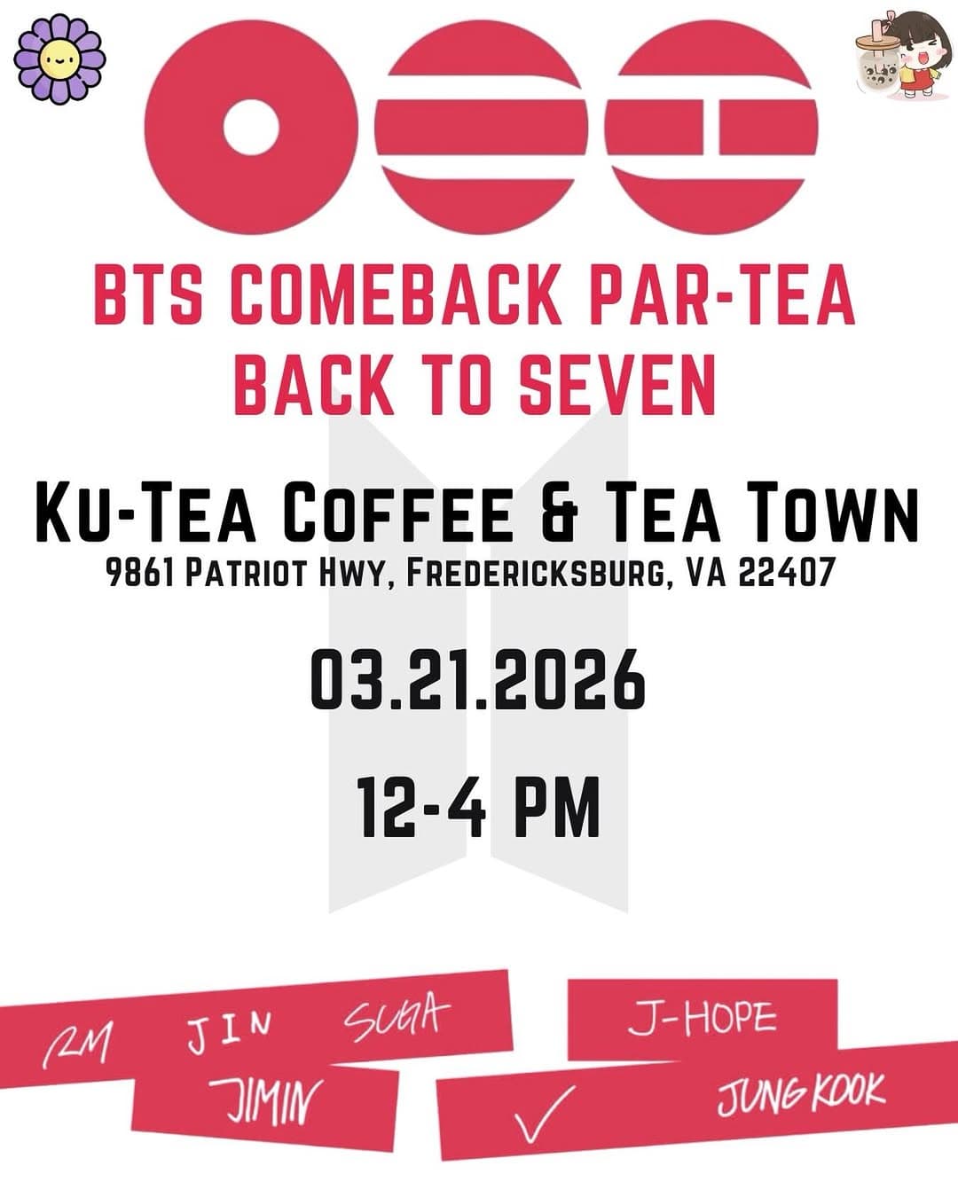 BTS COMEBACK PAR-TEA BACK TO SEVEN - Image 1