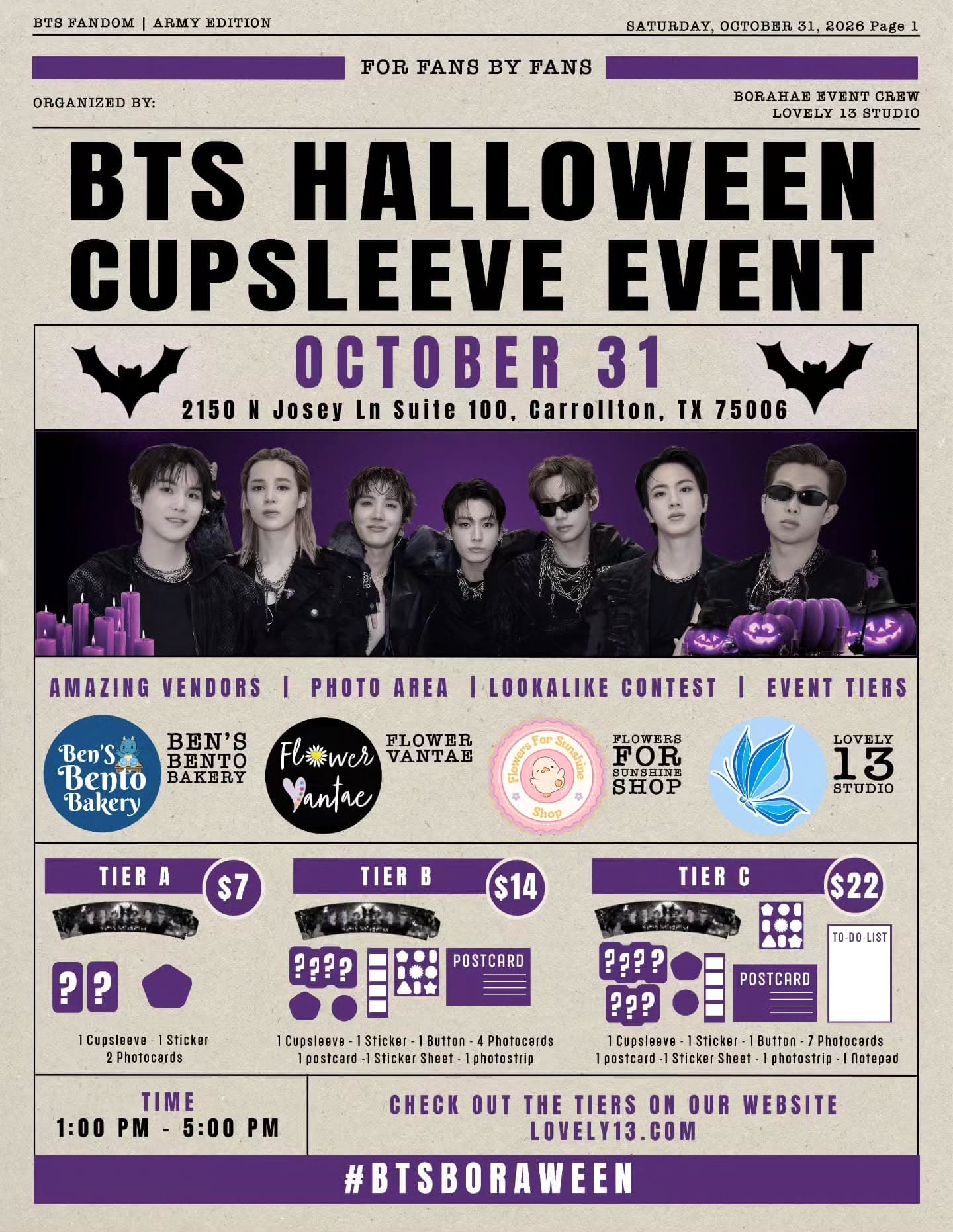 BTS Halloween Cupsleeve Event