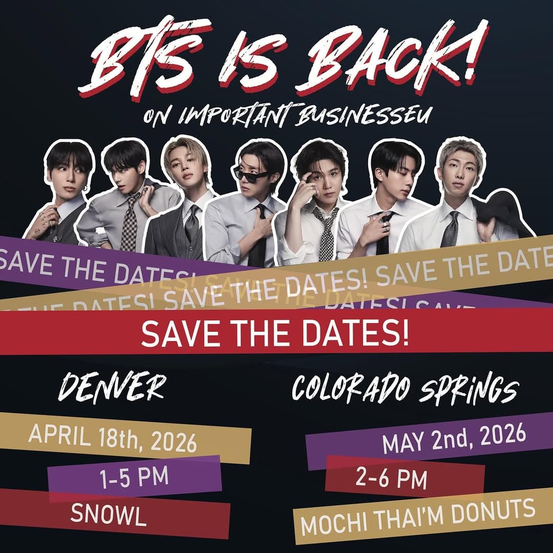 BTS IS BACK! On important businesseu COLORADO SPR. - Cover image
