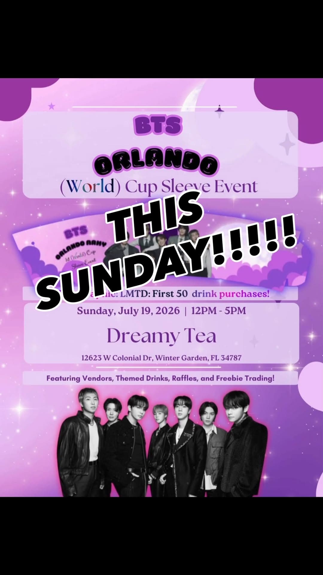 BTS ORLANDO (World) Cup Sleeve Event