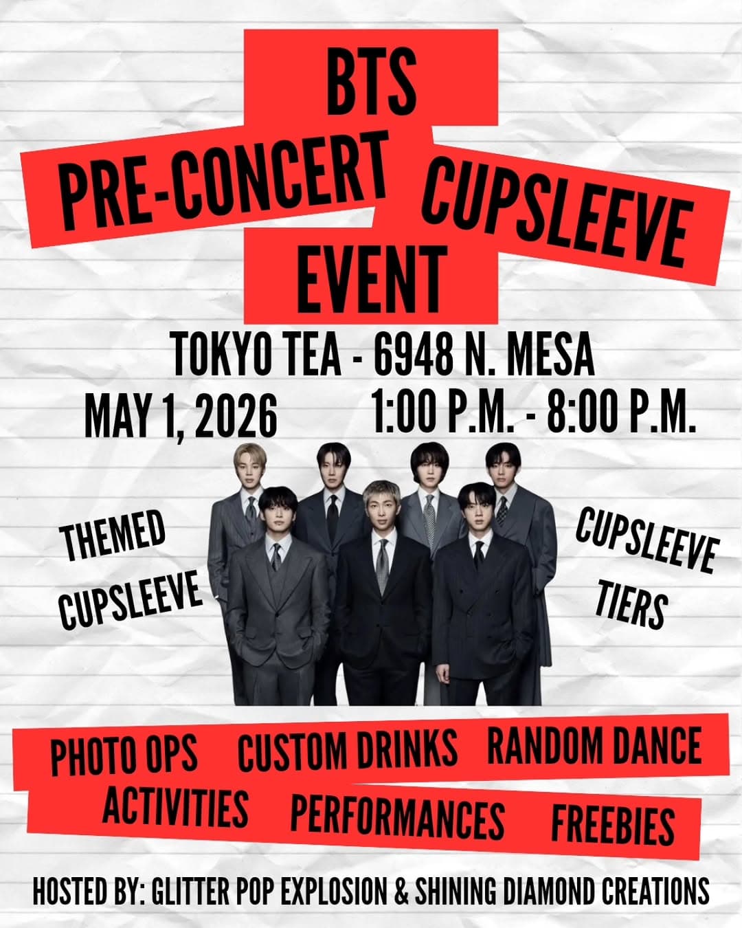 BTS Pre-Concert Cupsleeve Event - Image 1