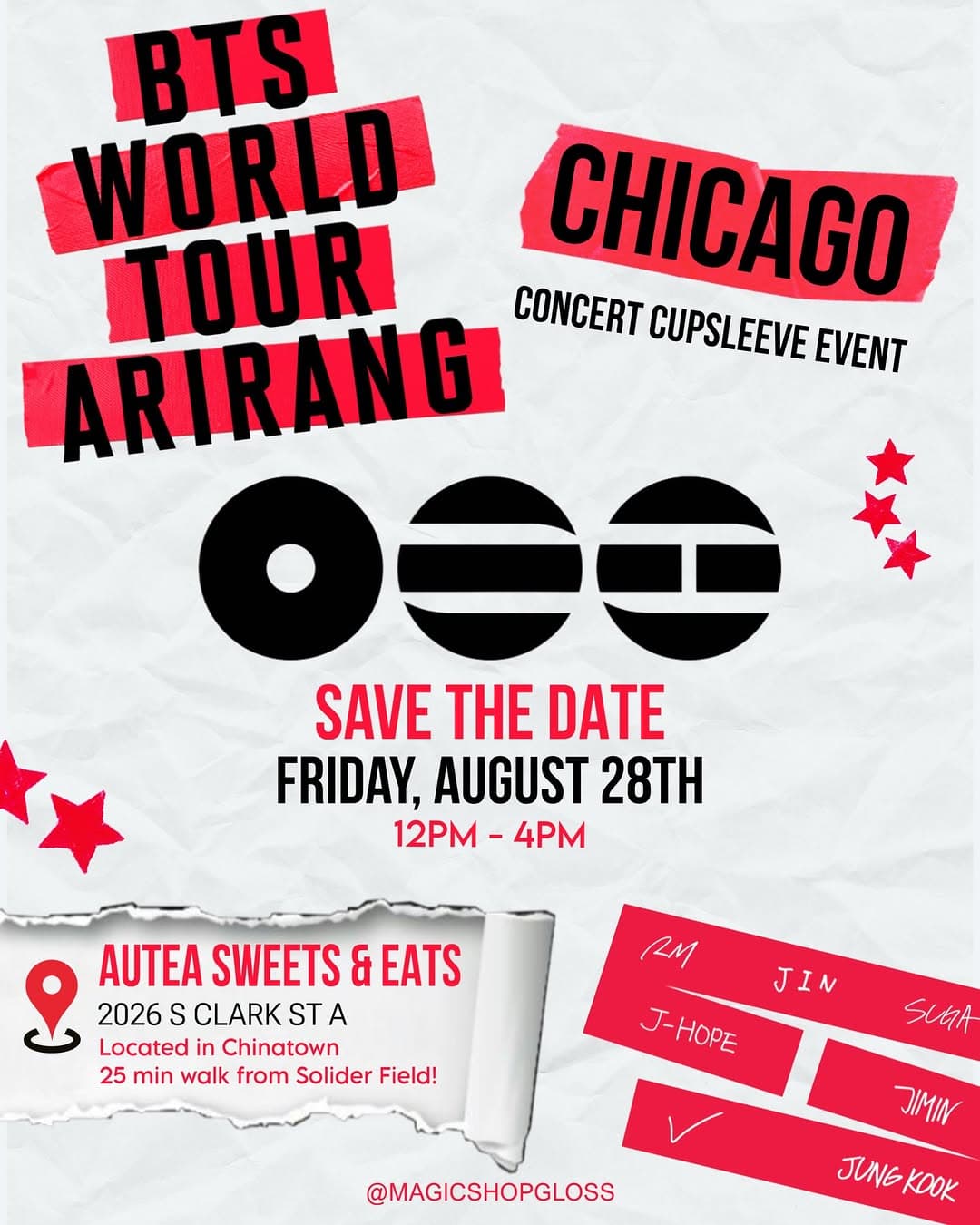 World Tour Chicago Concert Cupsleeve 