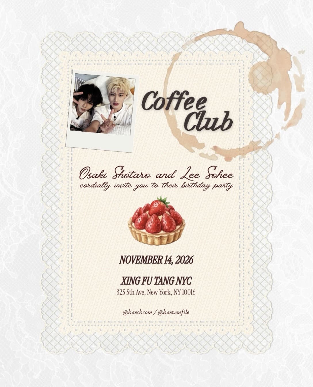 Coffee Club - Shotaro and Sohee's Celebration