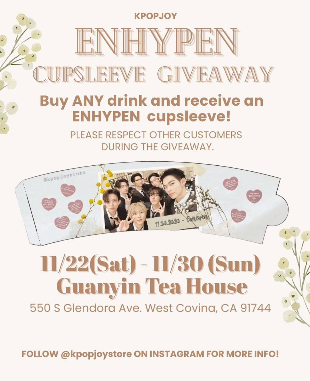 ENHYPEN CUPSLEEVE GIVEAWAY - Cover image
