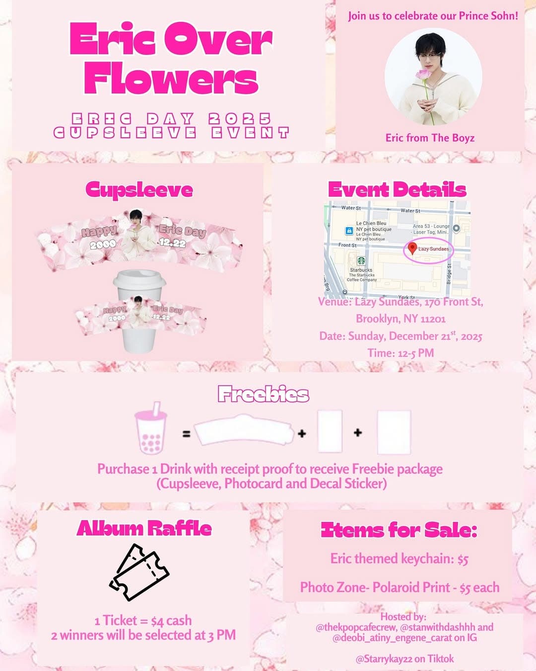 Eric Over Flowers Cupsleeve Event - Image 1