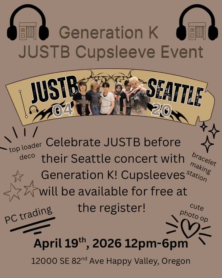 Generation K JUSTB Cupsleeve Event - Cover image