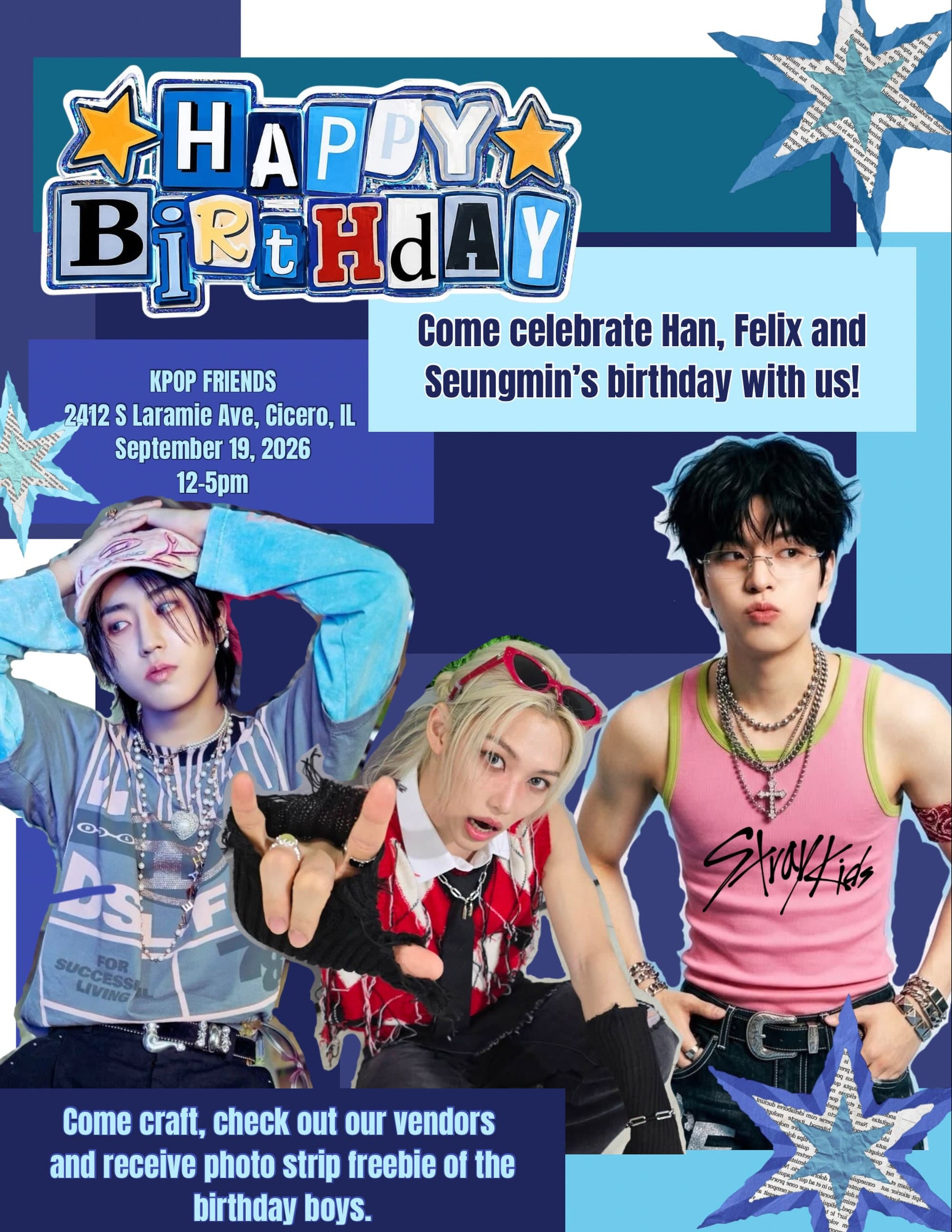 Han, Felix and Seungmin's Birthday Celebration