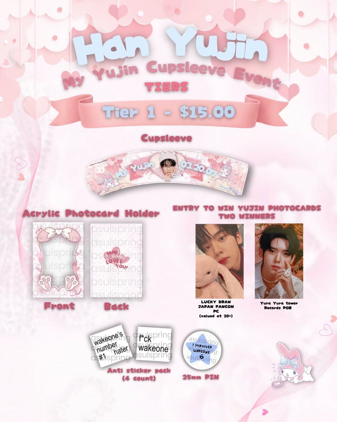 Han Yujin My Melody Cupsleeve Event - Image 2