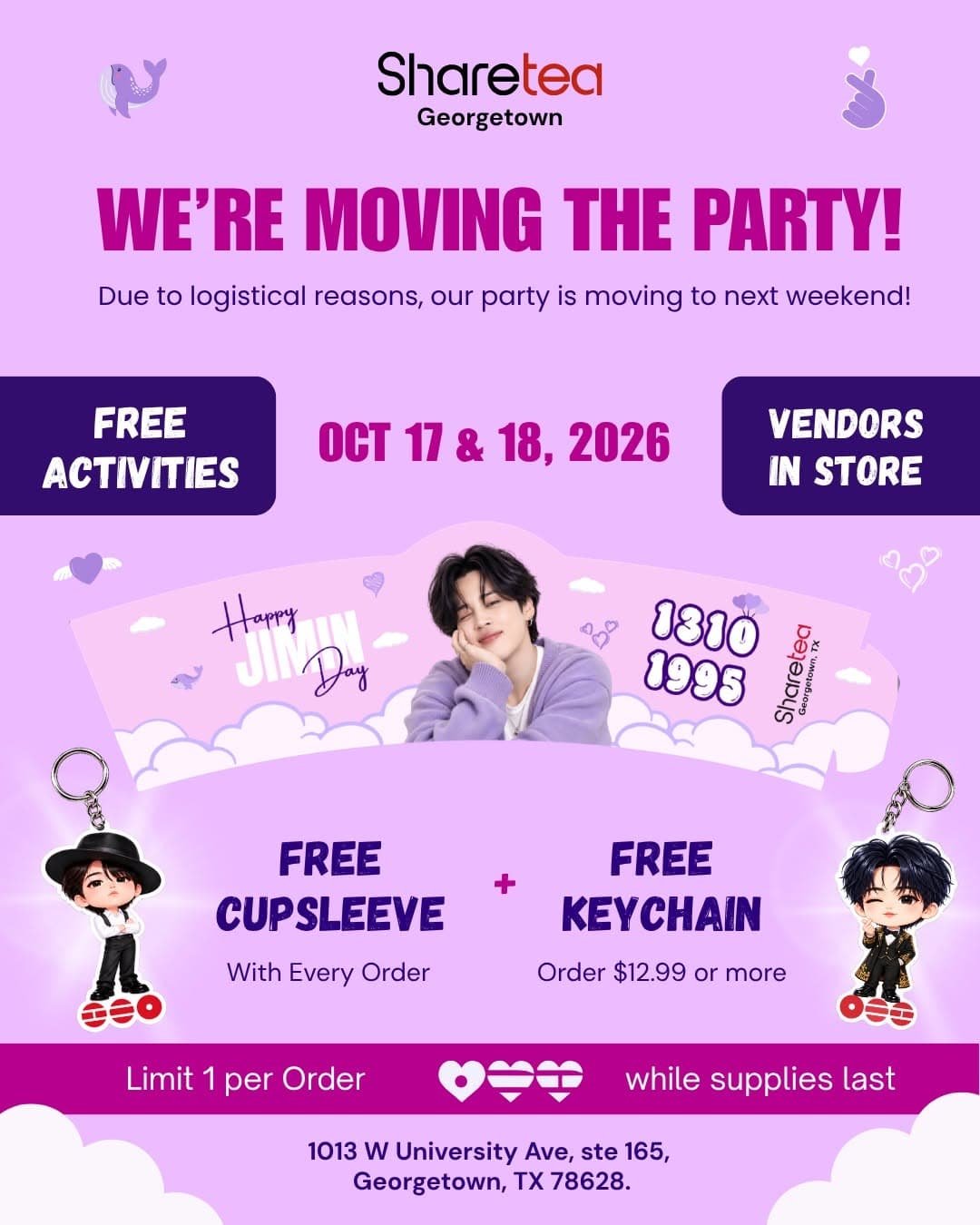 Happy Jimin Day Cupsleeve Party
