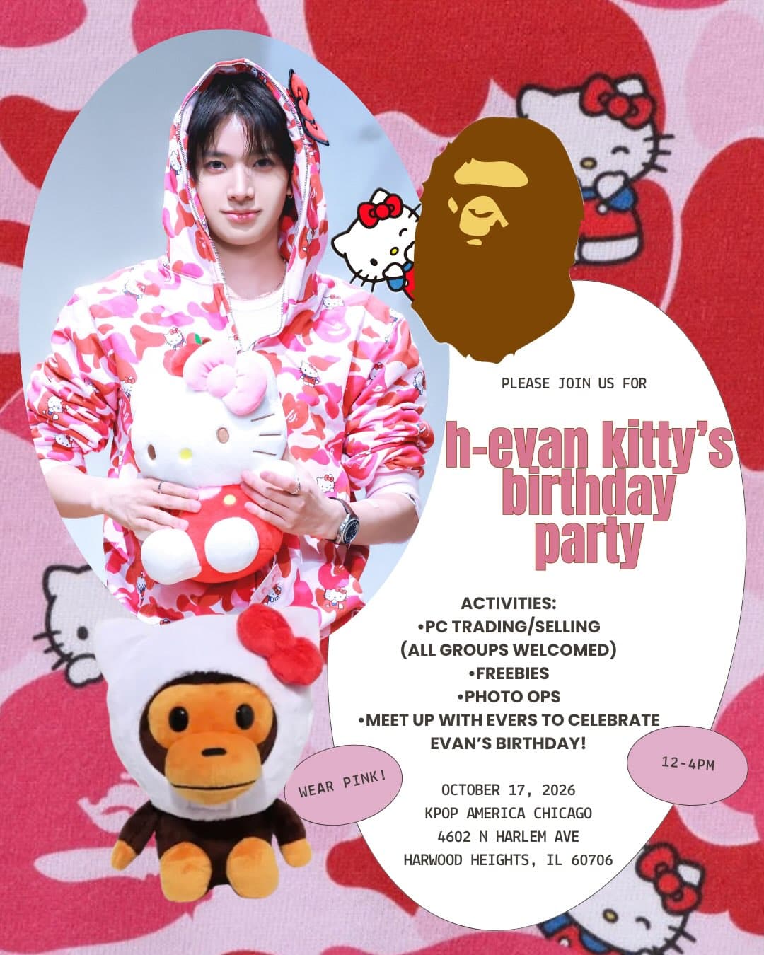 h-evan kitty’s birthday party!
