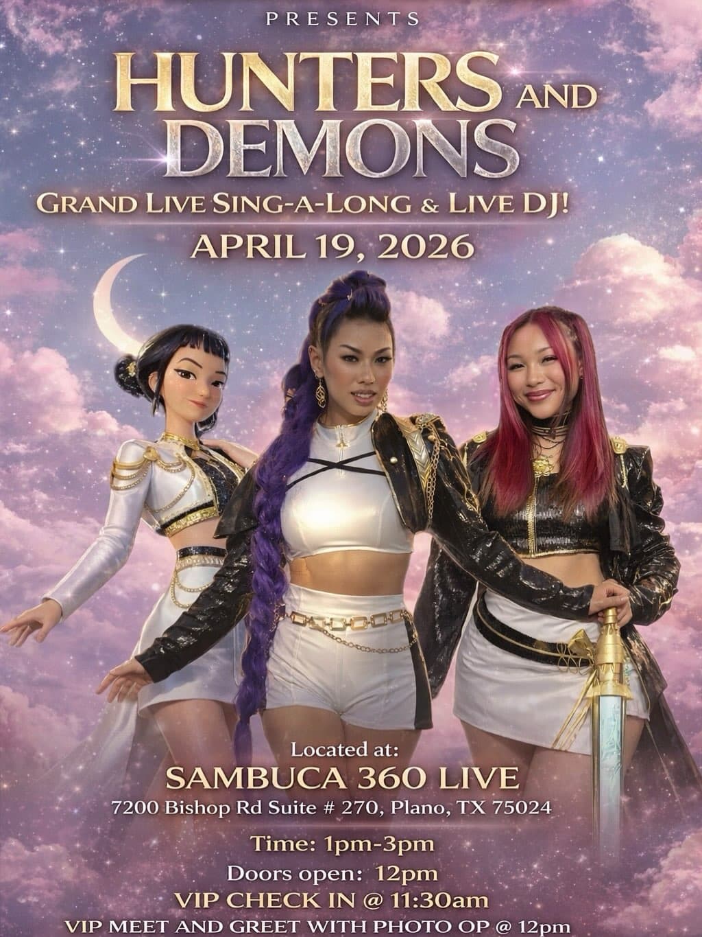 Hunters and Demons Grand Live Sing-A-Long & Live DJ! - Image 1