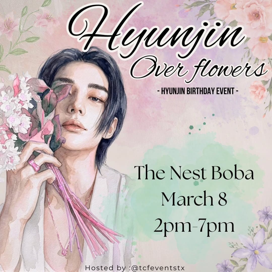 Hyunjin Over Flowers - A Birthday Cupsleeve - Image 1