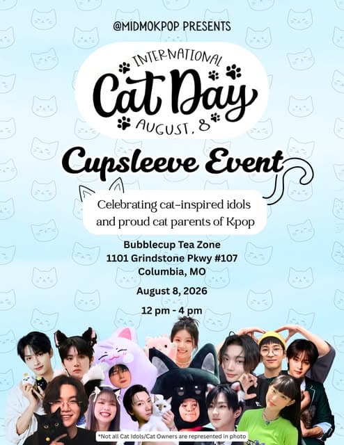 International Cat Day Cupsleeve Event