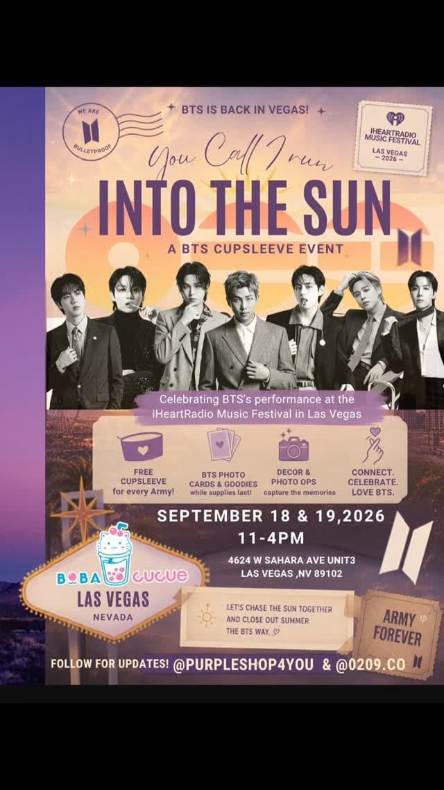 INTO THE SUN ~A BTS Cupsleeve Event