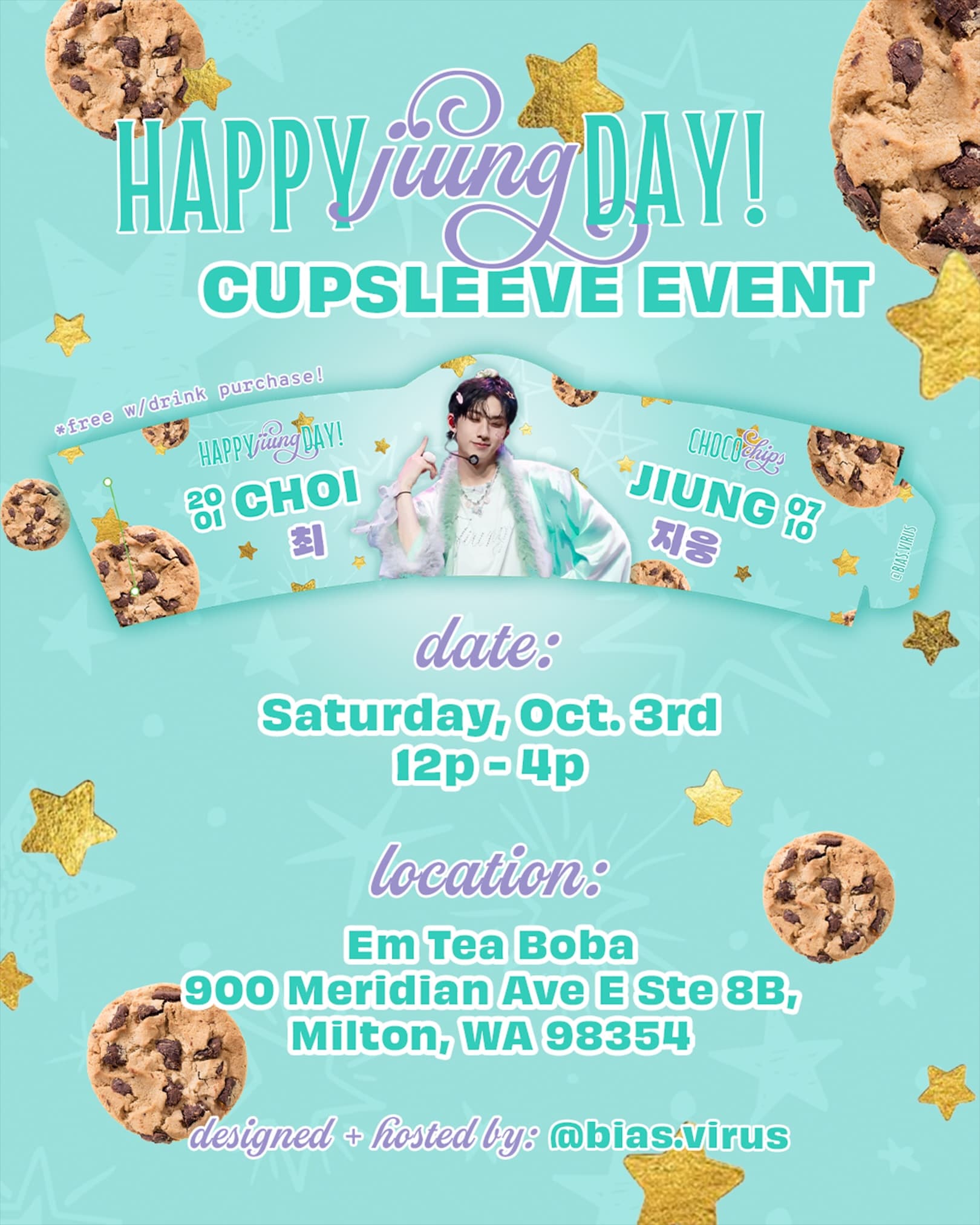 Jiung's ChocoChip Birthday Cupsleeve Event