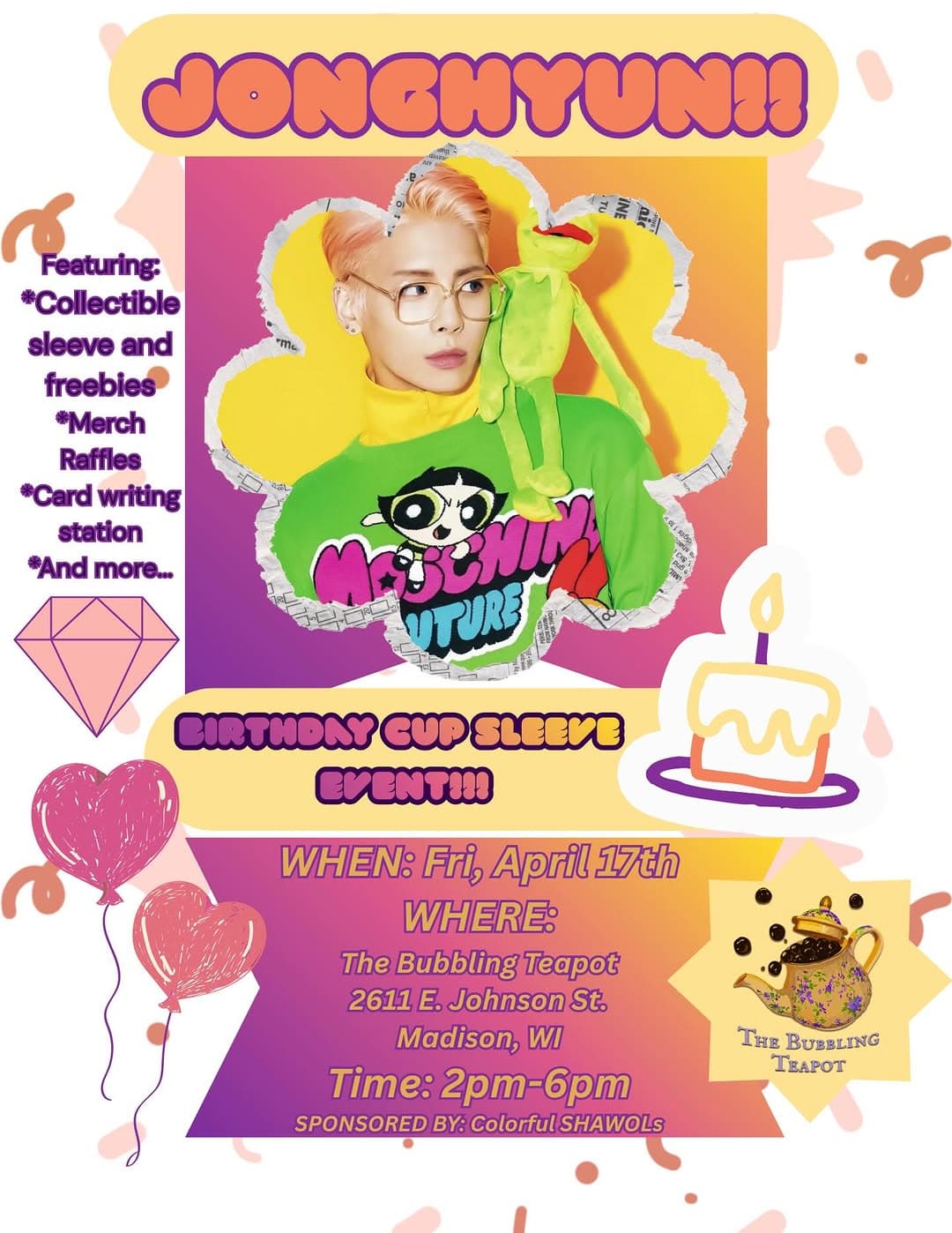Jonghyun Birthday Cup Sleeve - Image 1