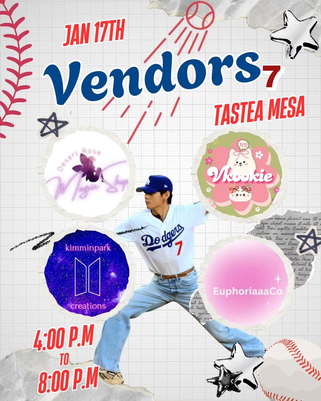 KIM TAEHYUNG X DODGERS CUPSLEEVE EVENT - Image 2