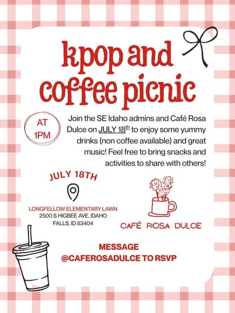 Kpop and Coffee Picnic