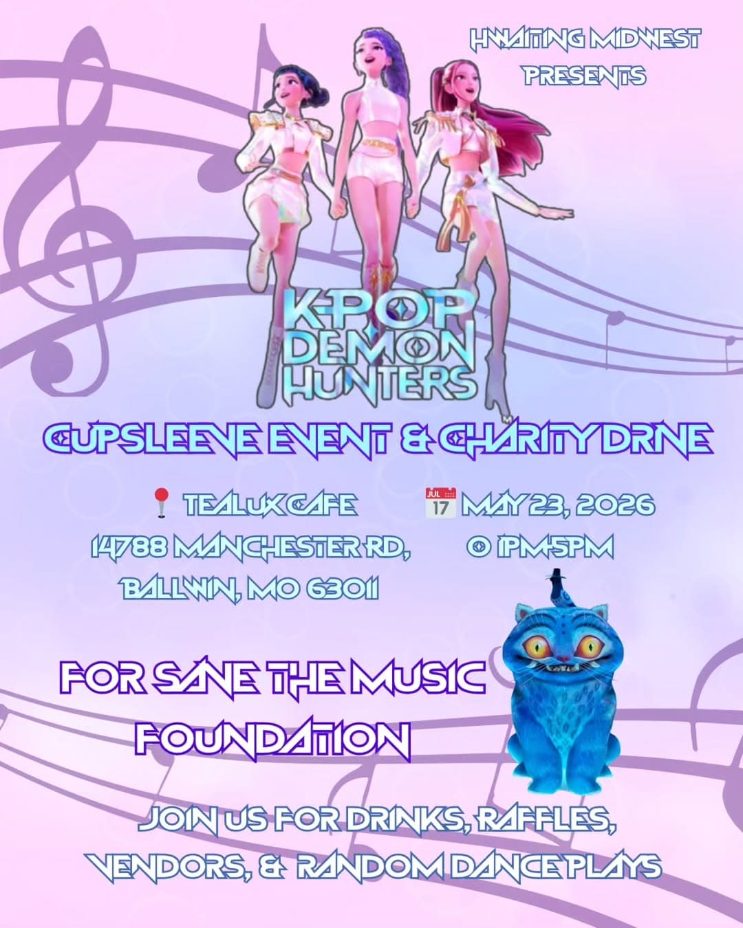 K-Pop Demon Hunters themed cupsleeve event